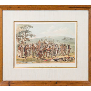 Appraisal: George Catlin American - Archery of the Mandans Plate Ball-Play