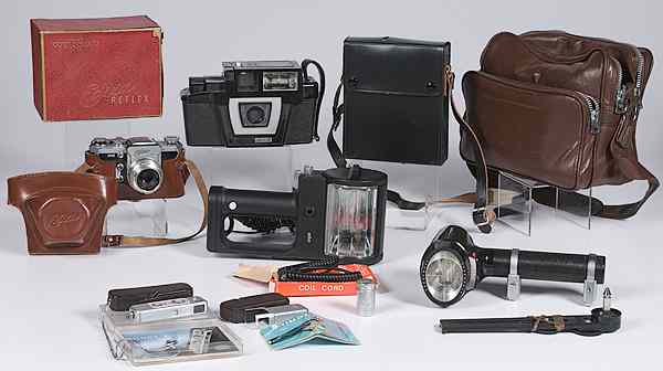 Appraisal: Lot of Assorted Cameras and Accessories Lot includes Edixa Flex