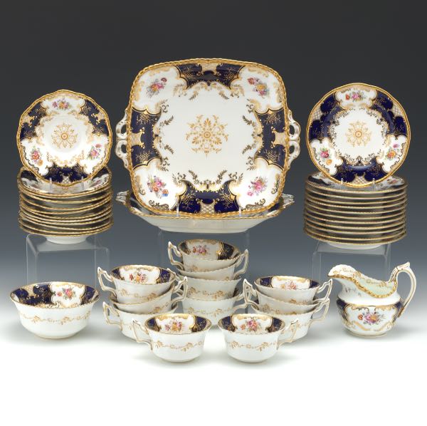 Appraisal: ENGLISH COALPORT PORCELAIN TEA SERVICE FOR TWELVE IMARI STYLE PATTERN