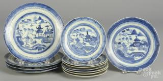 Appraisal: Twelve Chinese export porcelain Canton plates th c '' -