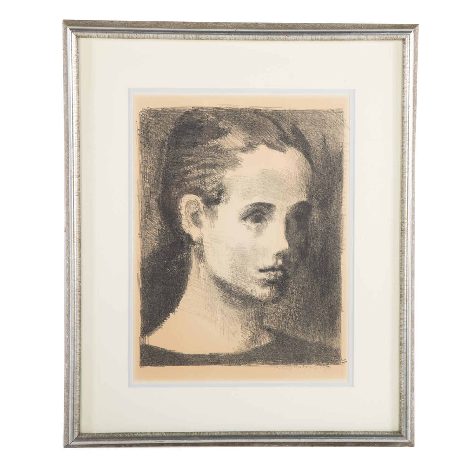 Appraisal: RAPHAEL SOYER PORTRAIT OF A WOMAN LITHOGRAPH Russian American -