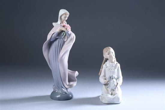 Appraisal: LLADRO PORCELAIN FIGURE OF OUR LADY WITH FLOWERS Together with