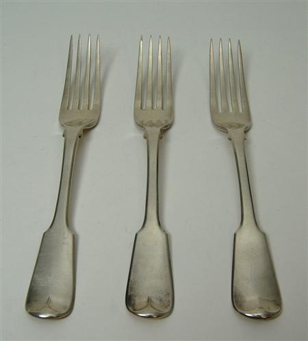 Appraisal: Dundee - a set of three Scottish provincial table forks