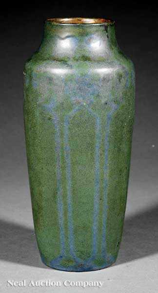 Appraisal: A Tall Walrath Art Pottery Vase c decorated in a