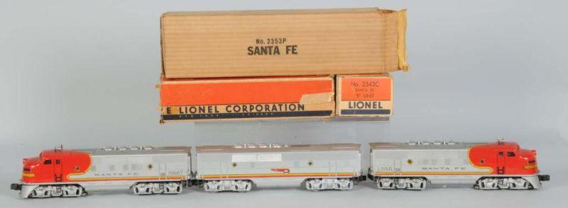 Appraisal: Lionel -Piece Santa Fe F ABA Diesel in OB Description