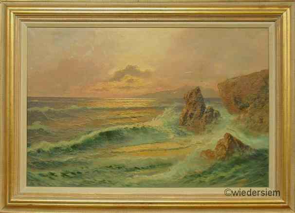 Appraisal: Wallis Frank American b oil on canvas painting of a