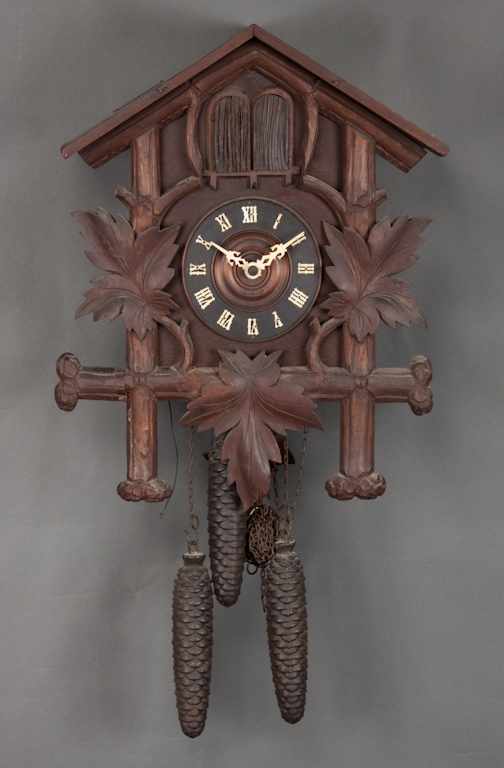 Appraisal: German Black Forest carved wood cuckoo clock early th century