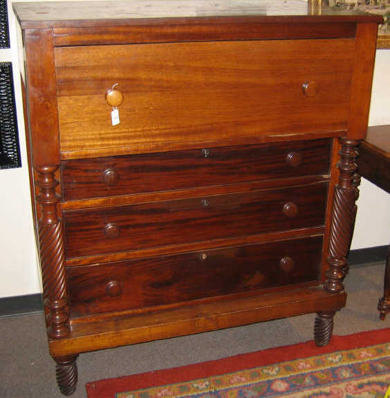 Appraisal: AMERICAN CLASSICAL REVIVAL CHEST OF DRAWERS Rectangular top over a