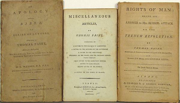 Appraisal: PAINE THOMAS Approx vols amp pamphlets including Miscellaneous Articles London