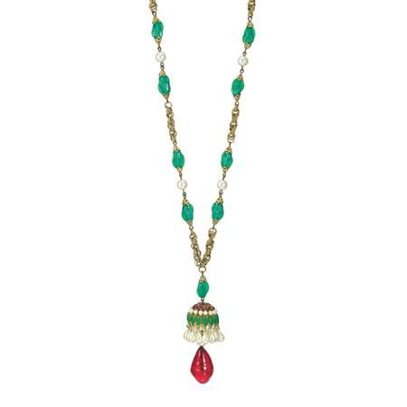 Appraisal: Raj Style Tassel Necklace Estimate -