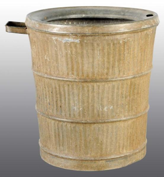 Appraisal: Large Metal Soap Bucket Description Often used as as a