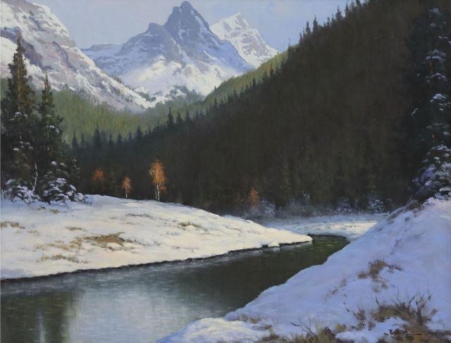 Appraisal: Framed oil on canvas painting Colorado Winter signed lower right