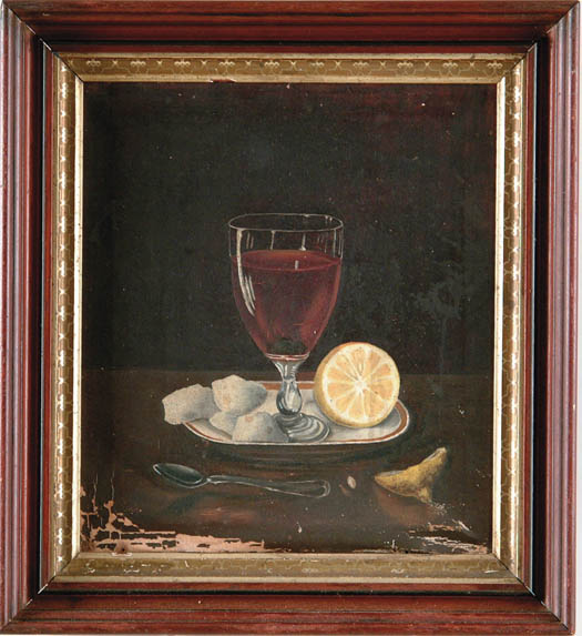 Appraisal: UNSIGNED American th Century TABLE TOP STILL LIFE Oil on