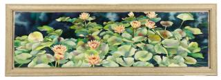 Appraisal: Bob Ichter Signed Water Lily Watercolor Robert Bob Ichter American