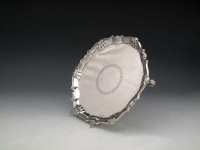 Appraisal: A silver salver marked three time E probably th century