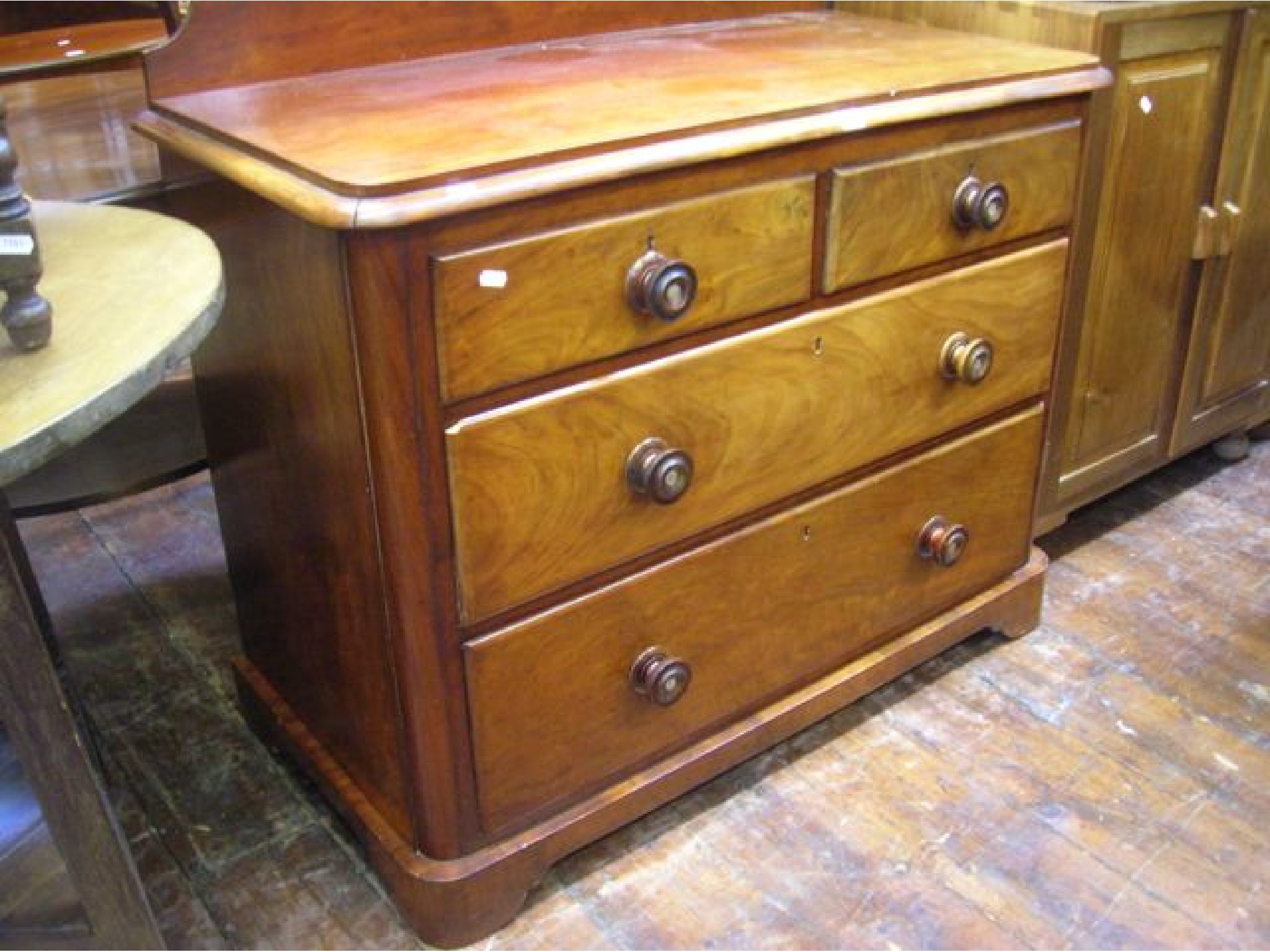 Appraisal: A good quality Victorian mahogany chest of two long and