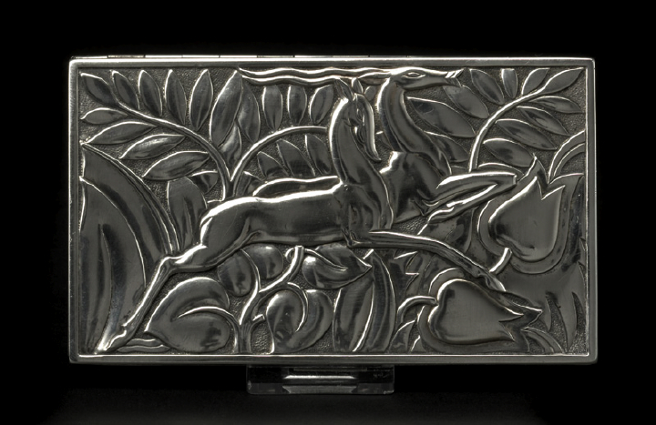 Appraisal: Fine American Art Deco Sterling Silver Cigarette Case second quarter