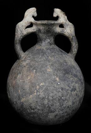 Appraisal: EARLY PERSIAN CERAMIC VESSEL in Provenance Property from the collection