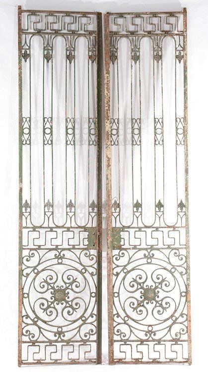 Appraisal: Pair of French Iron Gates c in h x in