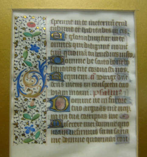 Appraisal: FRENCH MANUSCRIPT PAGE Hand written and decorated Paris or Tours