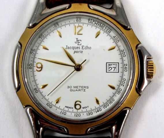 Appraisal: MAN'S JACQUES EDHO WRISTWATCH model JE with French quartz movement