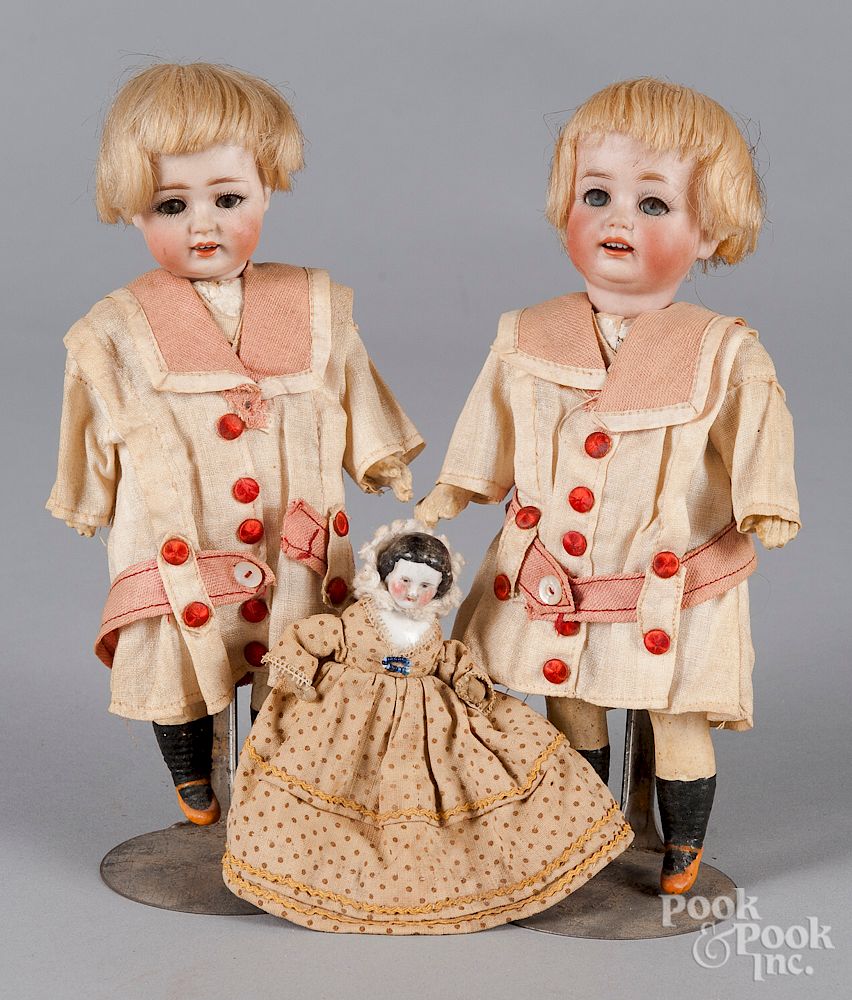 Appraisal: Two J D Kestner bisque head character dolls Two J