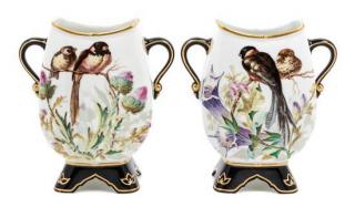 Appraisal: A Pair of Continental Porcelain Vases Height inches A Pair