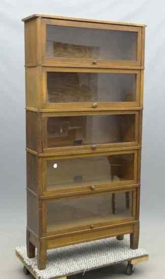 Appraisal: th c section stacking oak bookcase '' W '' D