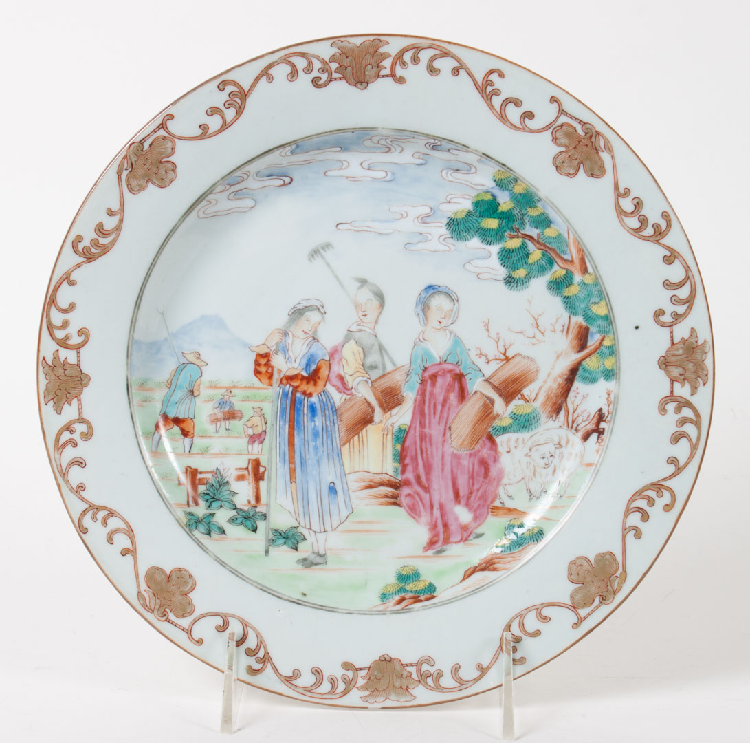 Appraisal: Chinese Export porcelain The Harvest plate Yung Chen second quarter-