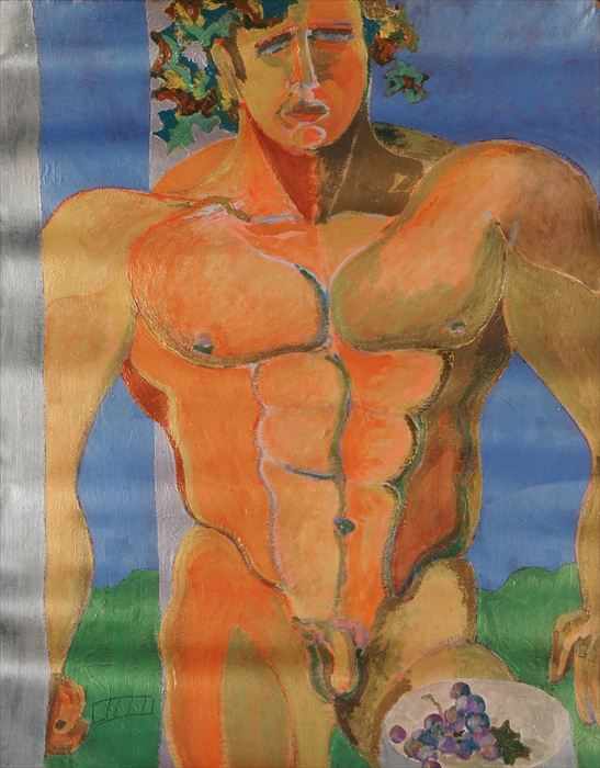 Appraisal: EDWARD AVEDISIAN - BACCHUS Acrylic on canvas x in signed