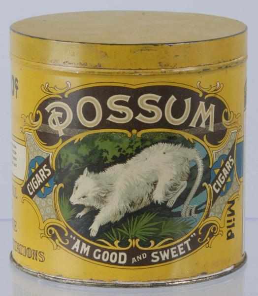 Appraisal: Yellow Possum Cigar Tin Description Scarce yellow version Some light