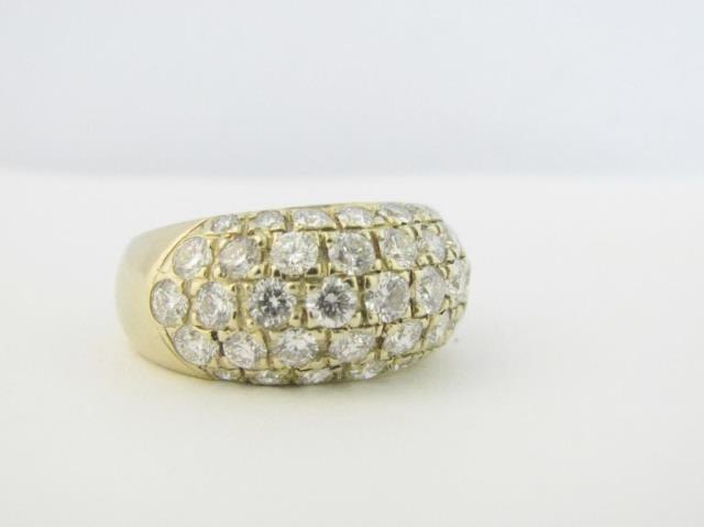 Appraisal: A K yellow gold yellow gold lady's pave diamond dome