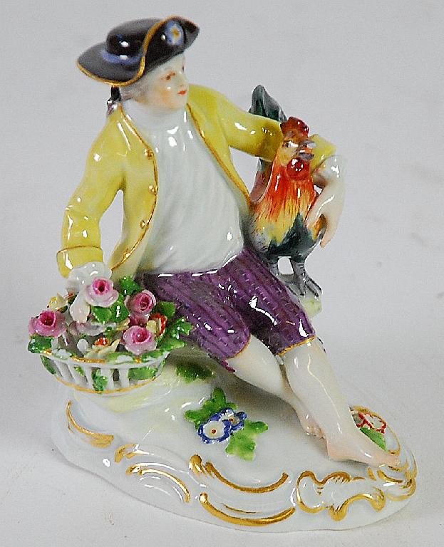 Appraisal: MODERN MEISSEN PORCELAIN FIGURE painted in colours and modelled as