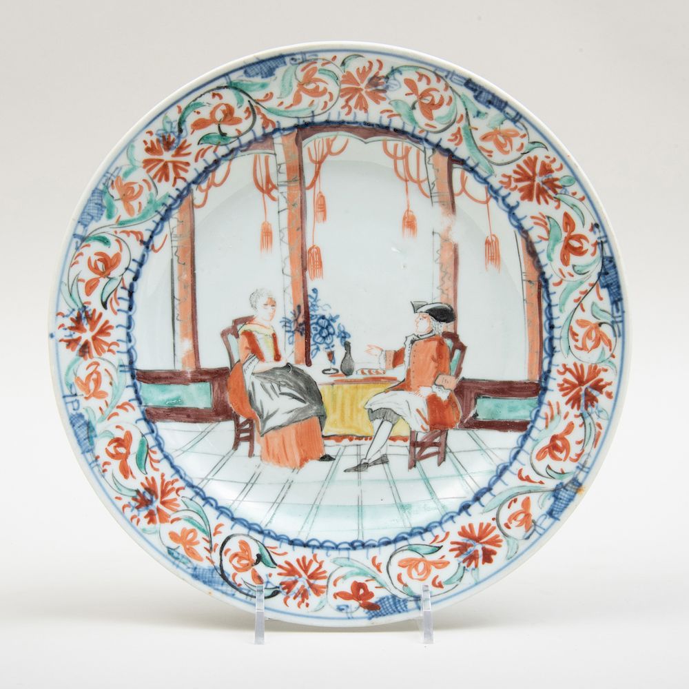 Appraisal: Chinese Export Porcelain Dutch Decorated Plate Chinese Export Porcelain Dutch