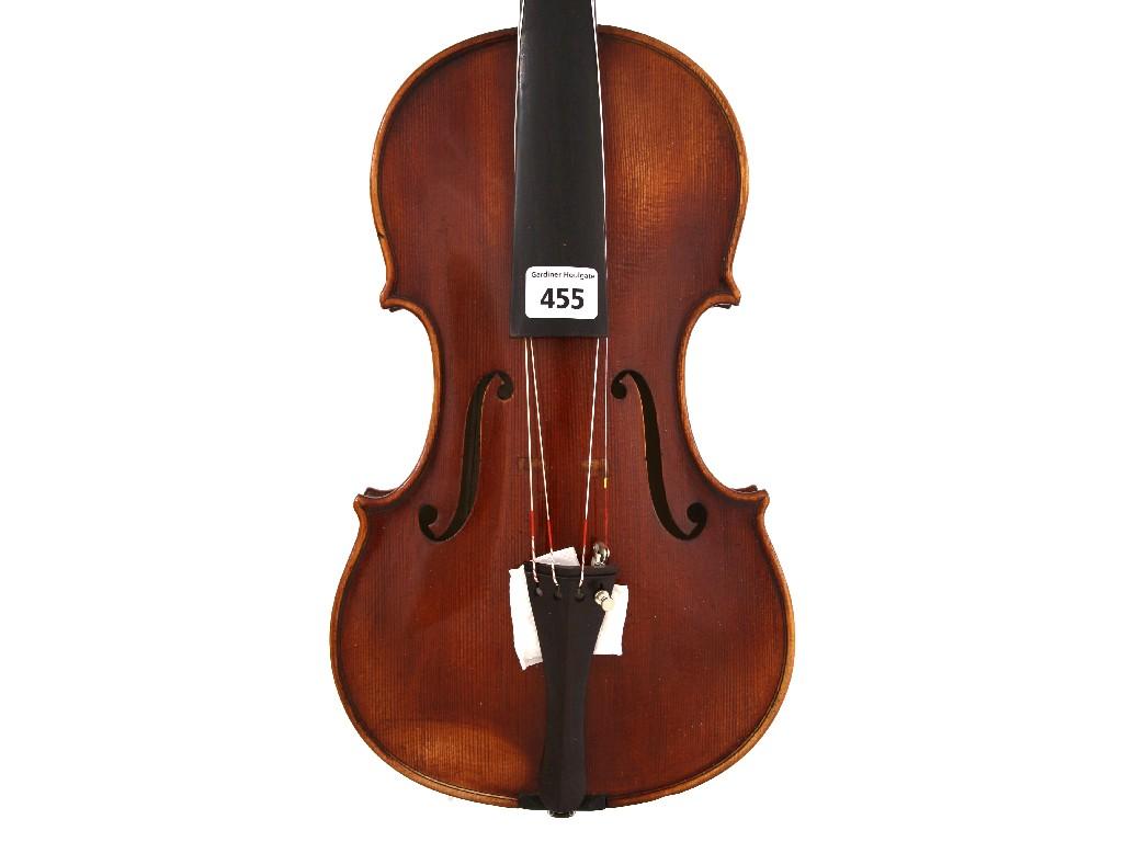 Appraisal: Contemporary violin labelled Gennaro de Luccia cm