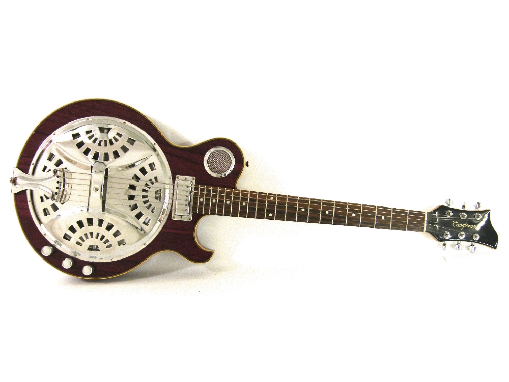 Appraisal: Tanglewood TBS electric resonator guitar wine red finish with various