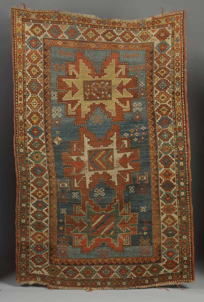 Appraisal: Kazak Oriental Rug Kazak Oriental Rug Some wear ' ''