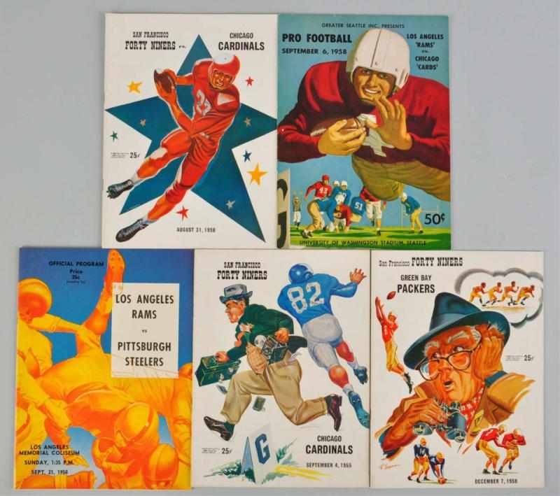 Appraisal: Lot of Pro Football Home Programs Description s Includes four