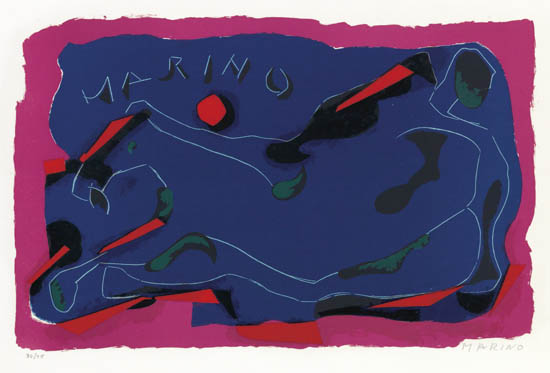 Appraisal: MARINO MARINI Cavallo Color lithograph x mm x inches full