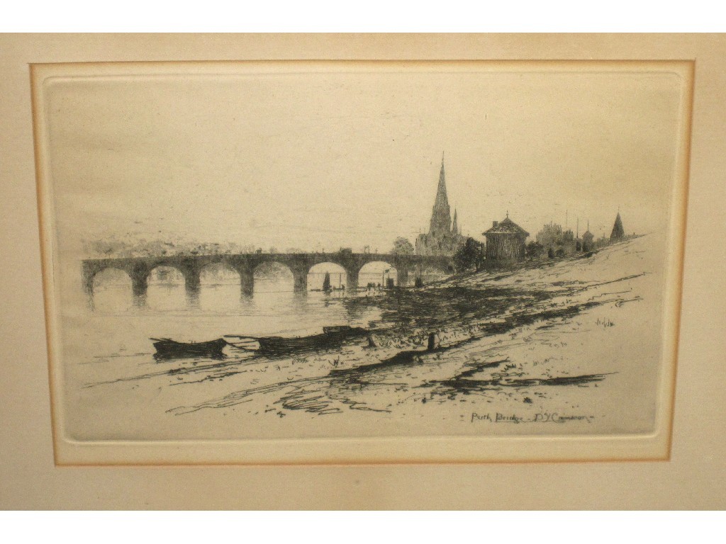 Appraisal: AFTER SIR DAVID YOUNG CAMERON Two steel engravings 'Arran' and