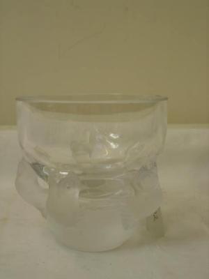 Appraisal: A LALIQUE BOWL the clear glass supported by five moulded