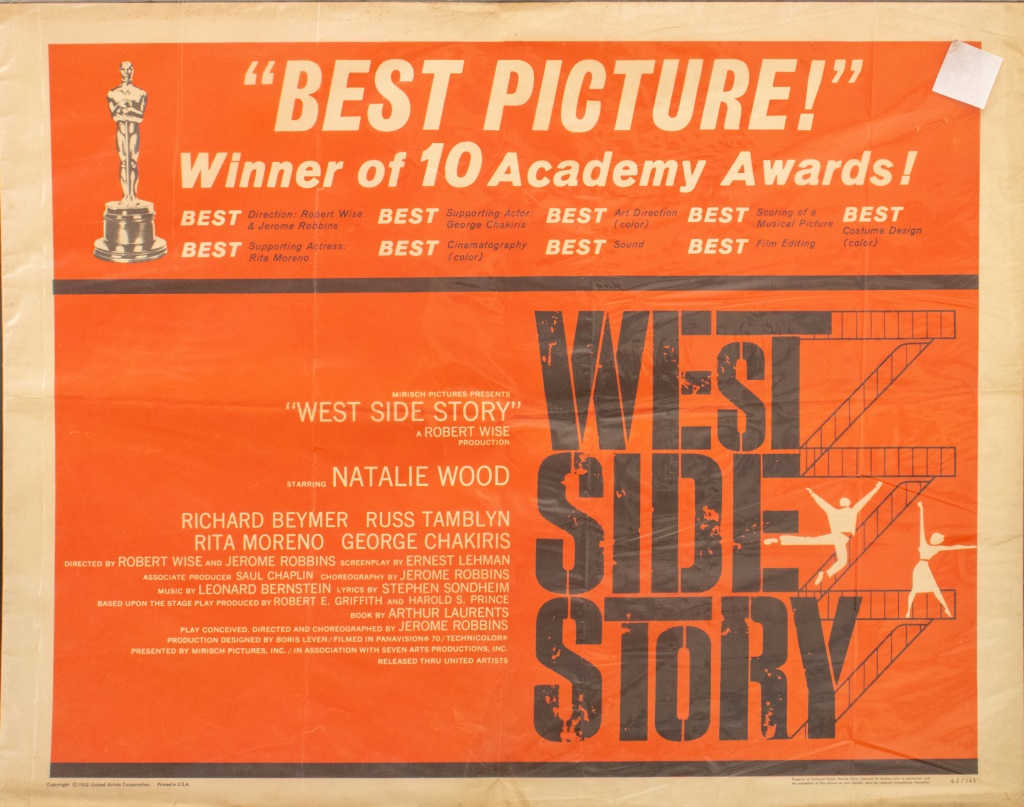 Appraisal: VINTAGE UA WEST SIDE STORY MOVIE POSTER Vintage United Artist's