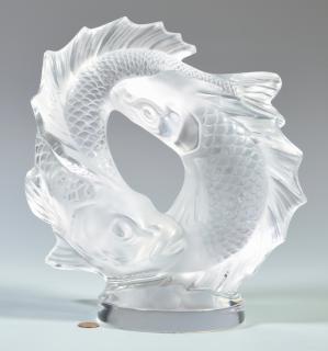 Appraisal: Lalique Pisces Sculpture Deux Poissons Lalique French Crystal DEUX POISSONS