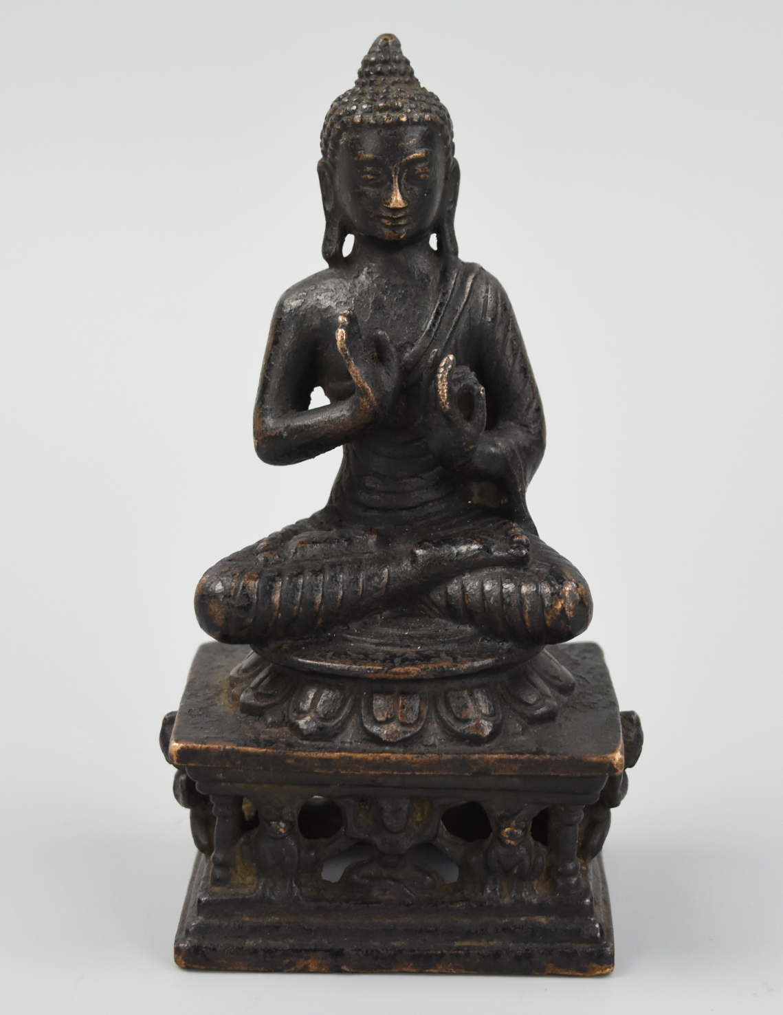 Appraisal: CHINESE BRONZE FIGURE OF BUDDHA MING D A th C