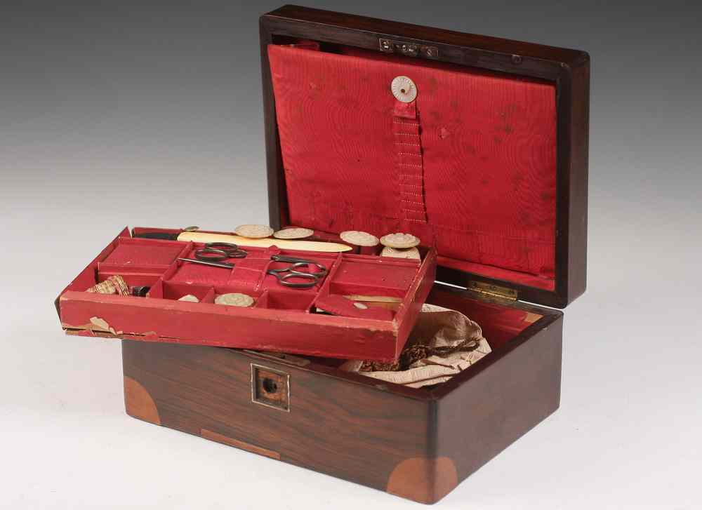 Appraisal: CHINA TRADE SEWING BOX - Early th c China Trade