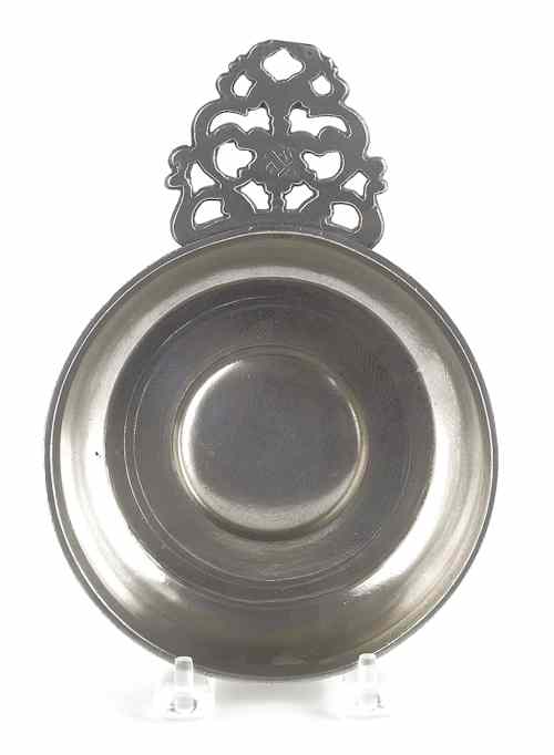 Appraisal: Providence Rhode Island pewter porringer ca bearing the touch of