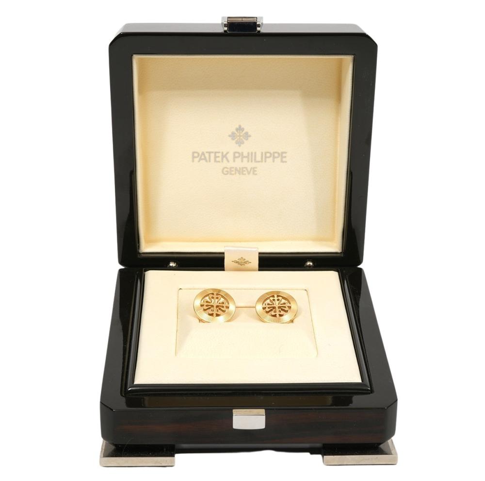 Appraisal: PAIR OF PATEK PHILIPPE GOLD CALATRAVA CUFF LINKSPair of kt