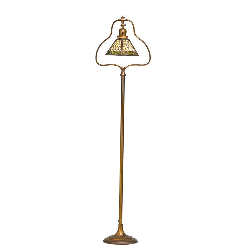 Appraisal: HANDEL Floor lamp Condition Report Wear to patina some dents