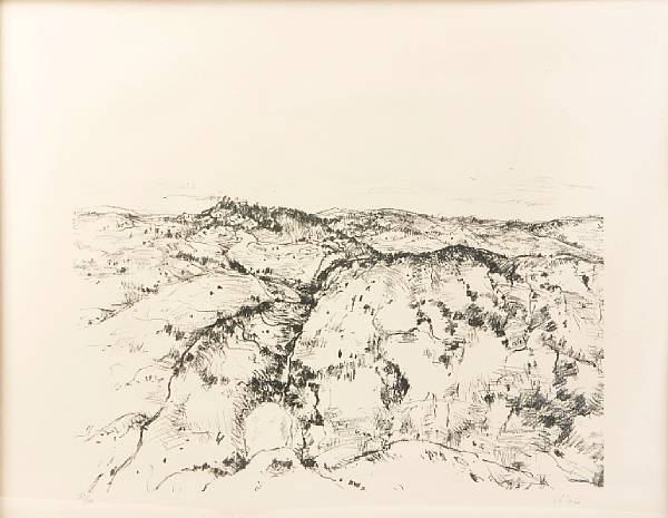 Appraisal: Anna Ticho Israeli - Untitled Landscape Lithograph on wove paper