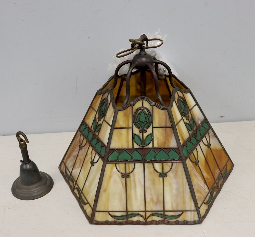 Appraisal: HANDEL Arts And Crafts Style Hanging Chandelier Signed on the